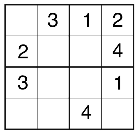 4x4 Sudoku Grid photo