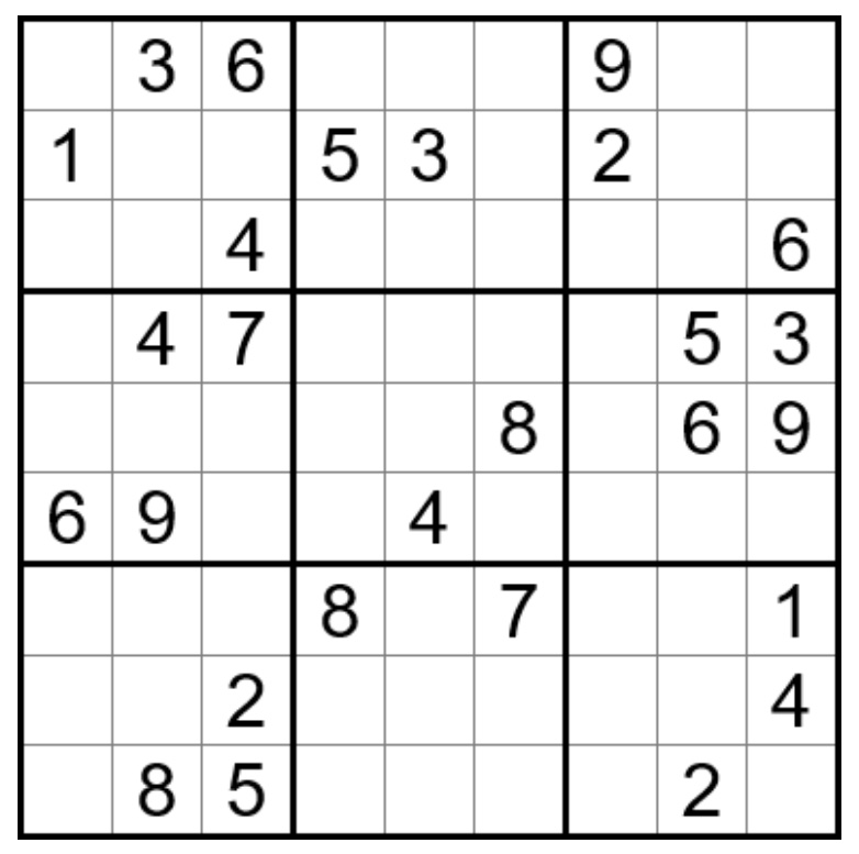 Sudoku puzzle photo